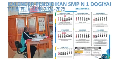 KALENDER PENDIDIKAN SMP NEGERI 1 DOGIYAI SEMESTER GENAP TAHUN AJARAN 2024-2025